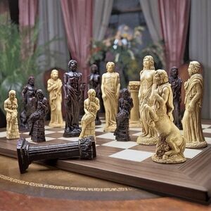 Design Toscano Gods Of Greek Mythology Chess Set Pieces